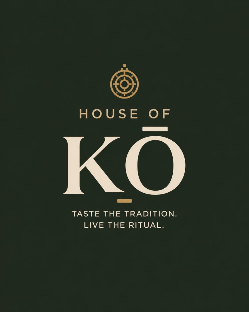 House of Kō brand mark with the words Taste the tradition. Live the ritual.